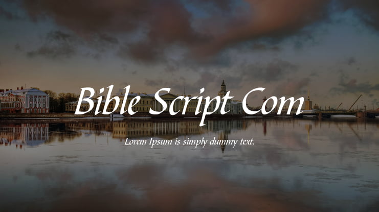 Bible Script Com Font