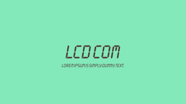 LCD Com Font