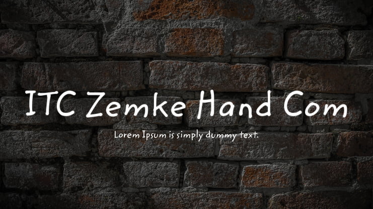 ITC Zemke Hand Com Font