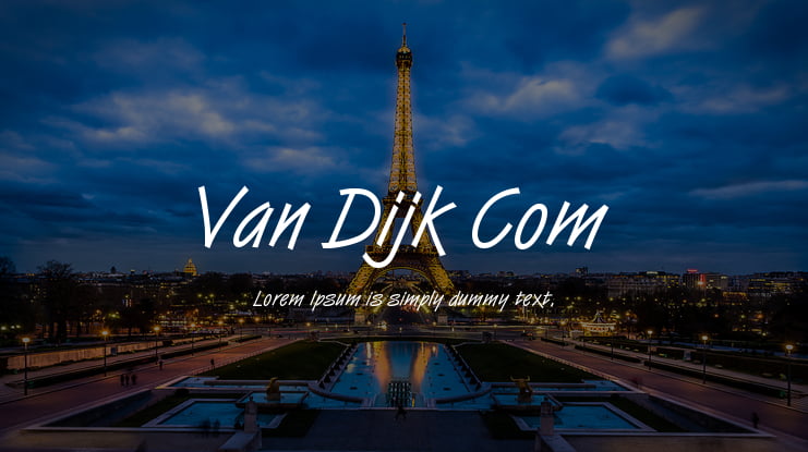 Van Dijk Com Font Family