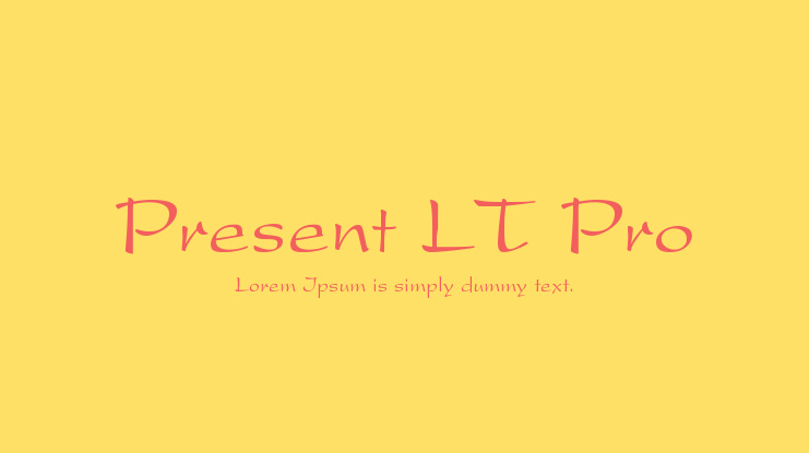 Present LT Pro Font Family
