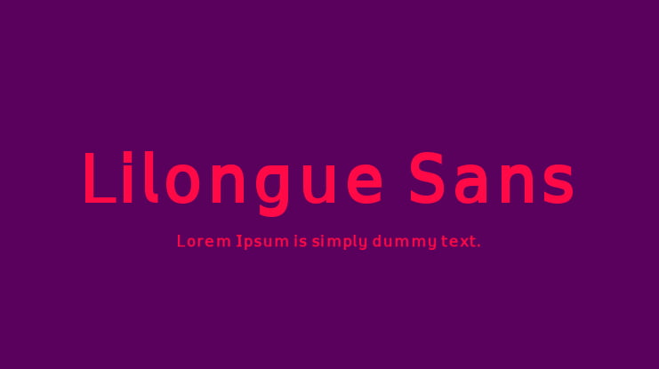 Lilongue Sans Font Family