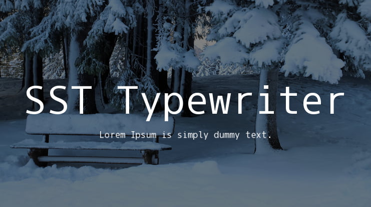 SST Typewriter Font Family