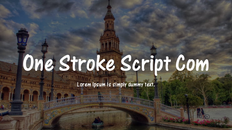 One Stroke Script Com Font Family