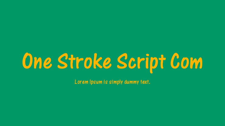 One Stroke Script Com Font Family