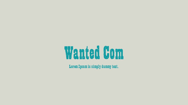Wanted Com Font