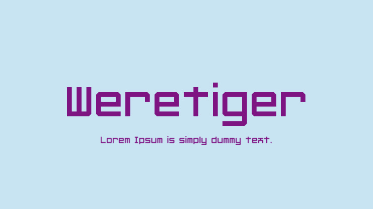 Weretiger Font