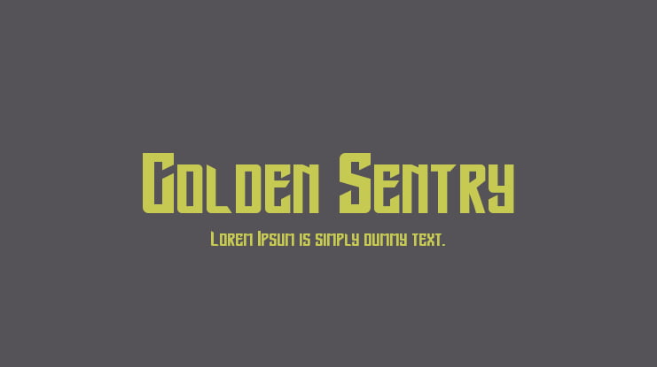 Golden Sentry Font