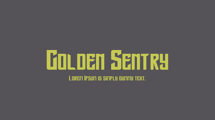 Golden Sentry Font
