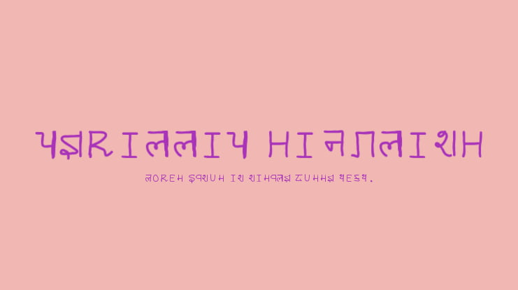 cyrillic hinglish Font Family