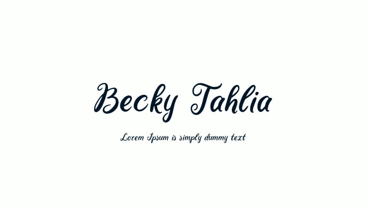 Becky Tahlia Font