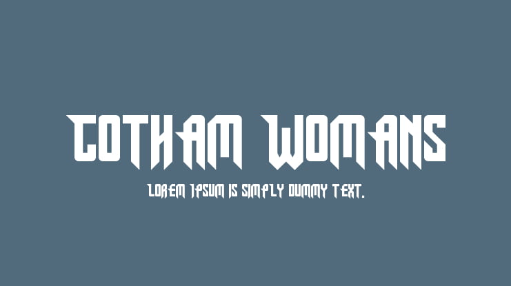 Gotham Womans Font