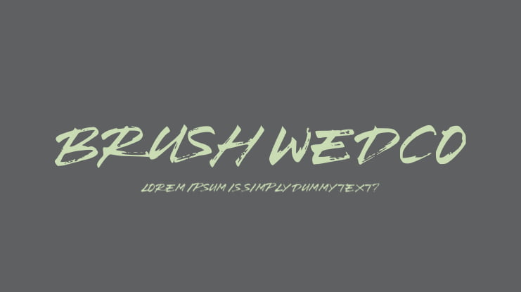 Brush Wedco Font