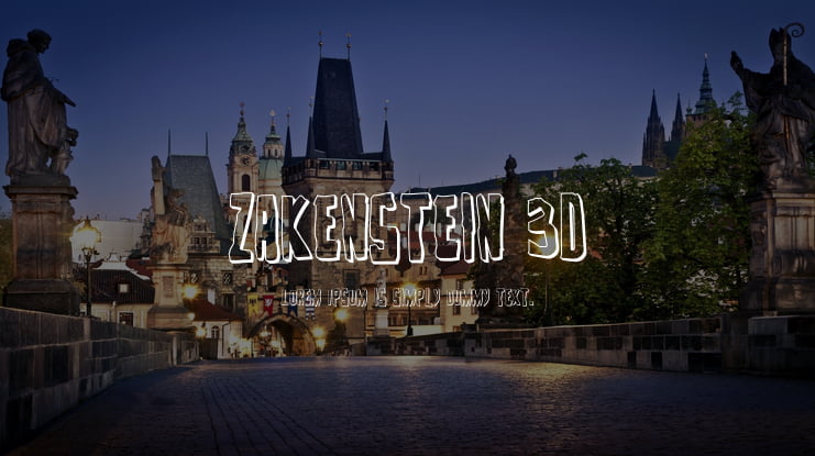 Zakenstein 3D Font Family
