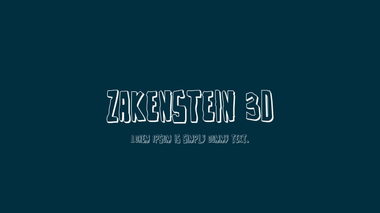 Zakenstein 3D Font Family