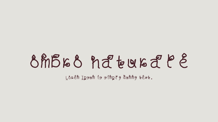ombro naturale Font