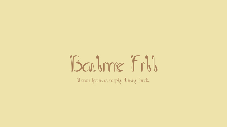 Baline Fill Font