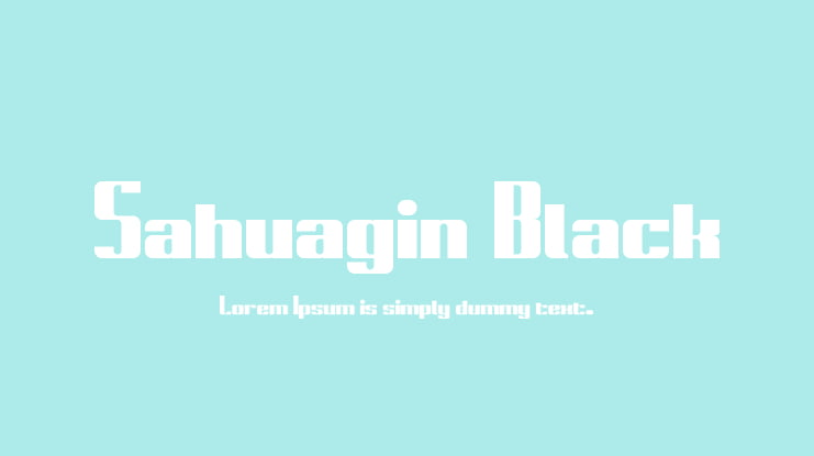 Sahuagin Black Font Family