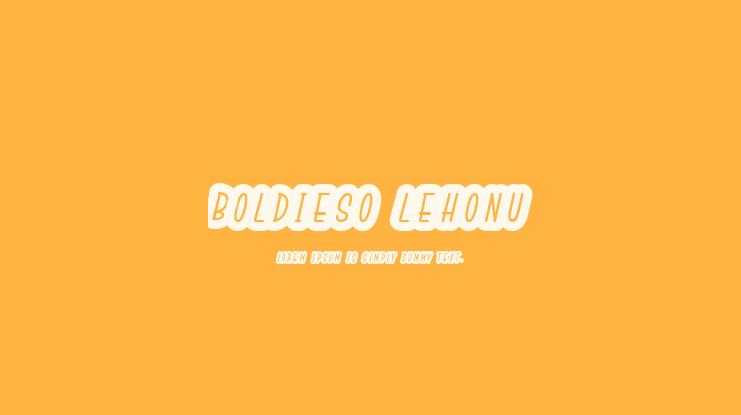 Boldieso Lehonu Font