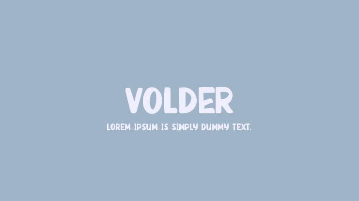 VOLDER Font