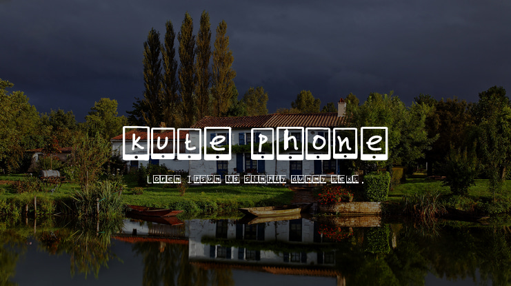 kute phone Font