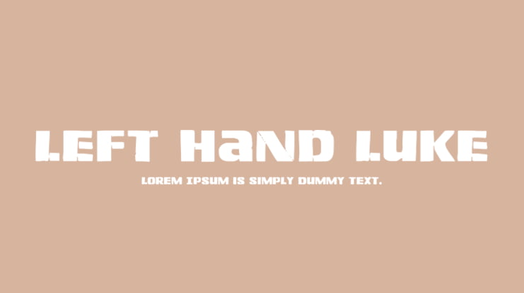 Left Hand Luke Font Family