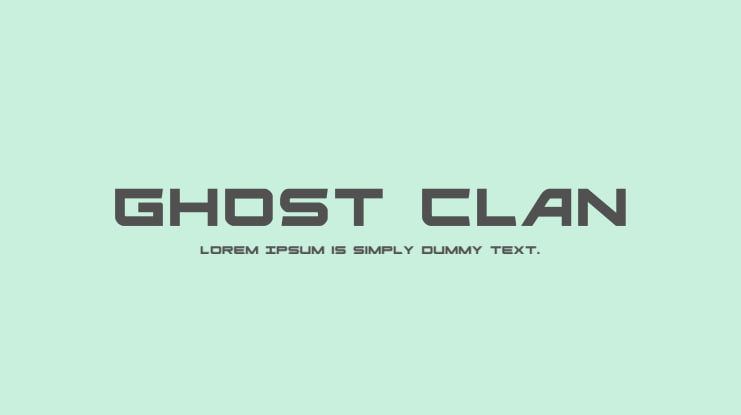Ghost Clan Font Family