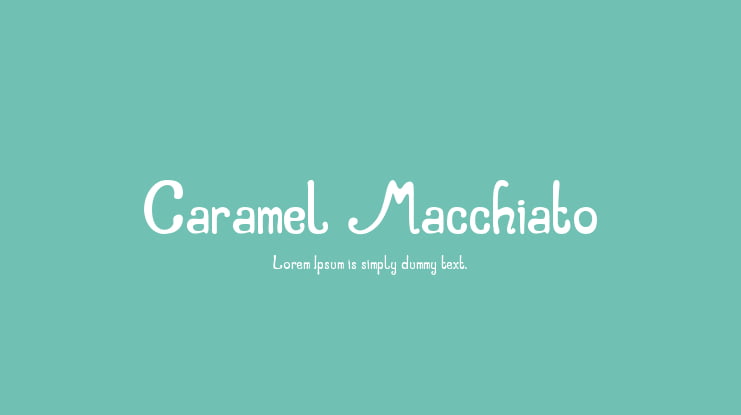 Caramel Macchiato Font Family