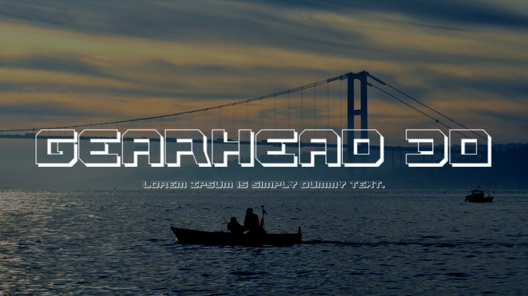Gearhead 3D Font Family