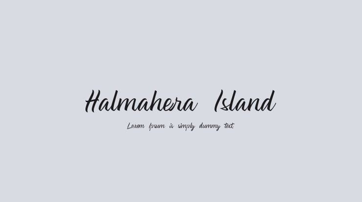 Halmahera Island Font