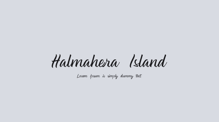 Halmahera Island Font