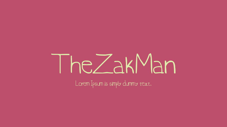 TheZakMan Font