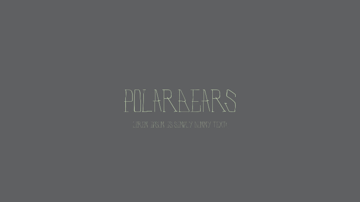 PolarBears Font : Download Free for Desktop & Webfont