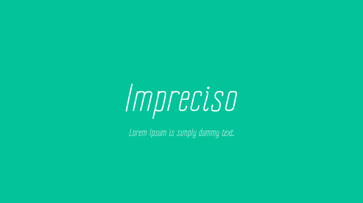 Impreciso Font Family
