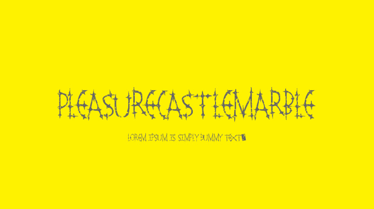 PleasureCastleMarble Font Family
