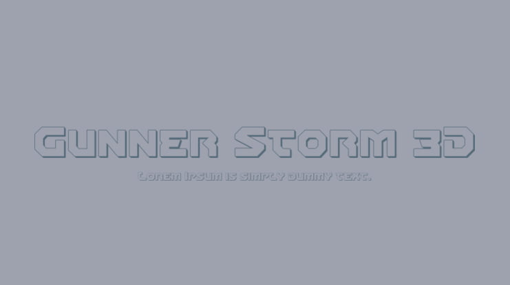 Gunner Storm 3D Font Family