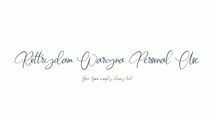 Rottrydam Wargna Personal Use Font