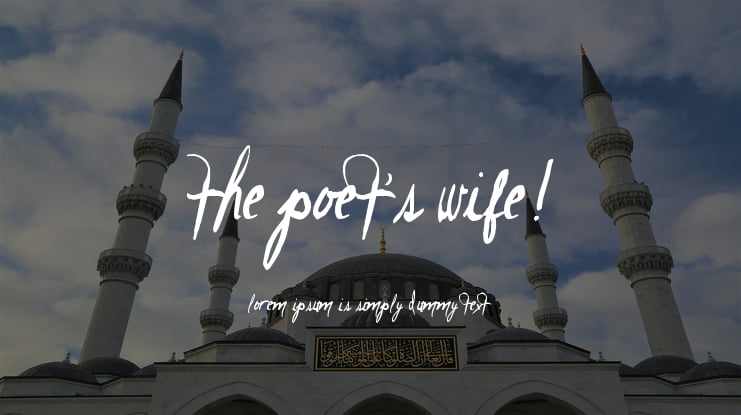 The Poet's Wife! Font
