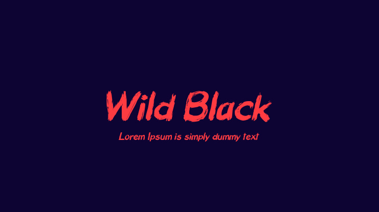 Wild Black Font