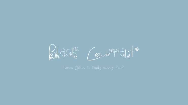 Black Currant Font