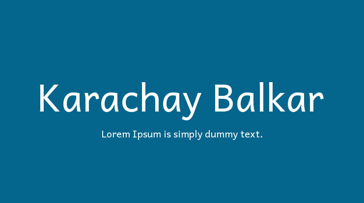 Karachay Balkar Font
