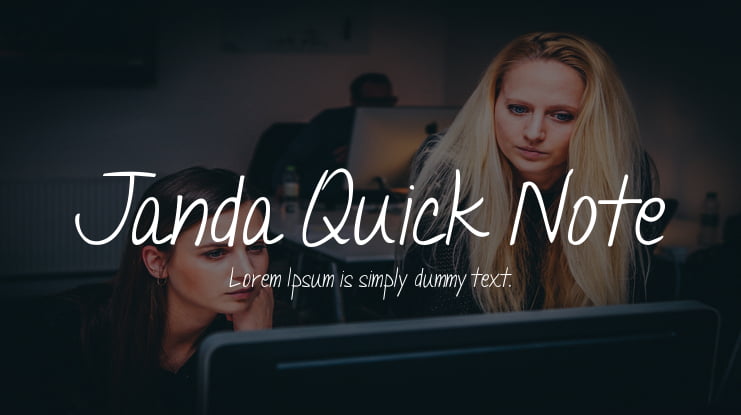Janda Quick Note Font