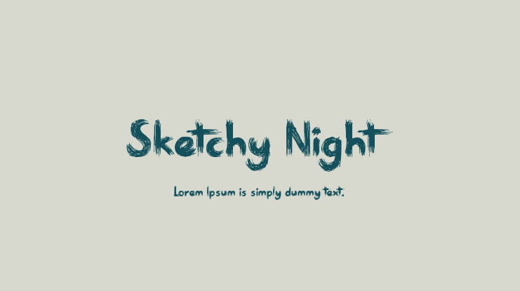 Sketchy Night Font