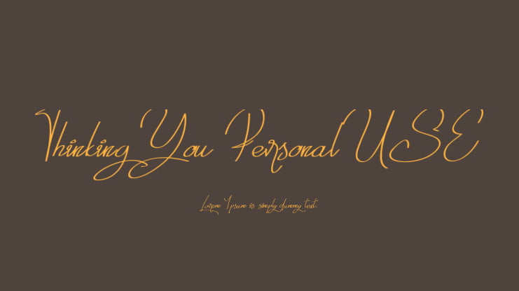 Thinking You Personal USE Font Family