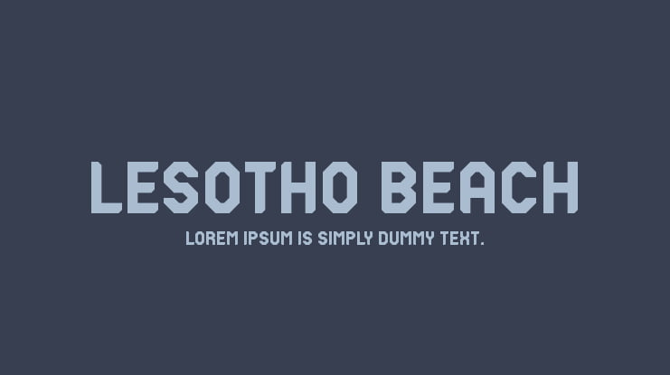 Lesotho Beach Font