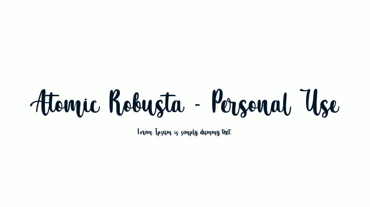 Atomic Robusta - Personal Use Font