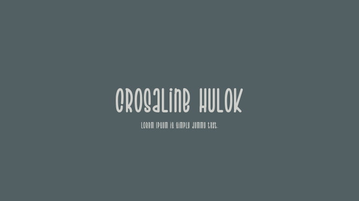 Crosaline Hulok Font