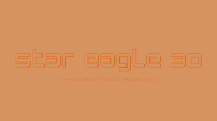 Star Eagle 3D Font Family