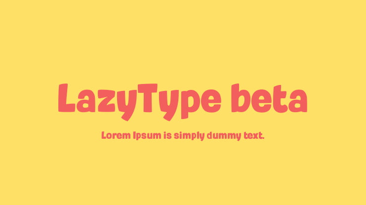 LazyType beta Font