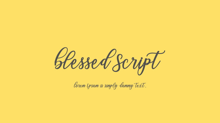 Blessed Script Font